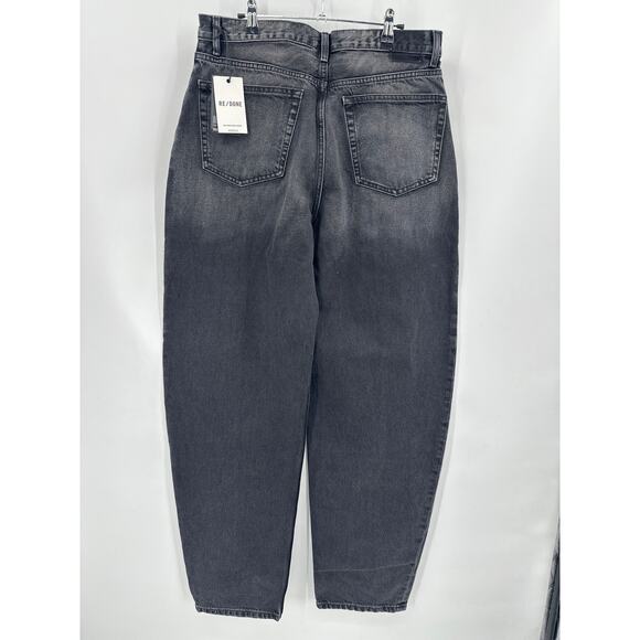 RE/DONE Tailored Jean 90's hi rise loose jeans Barrell Active Black Size 31 NWT - Picture 2 of 6